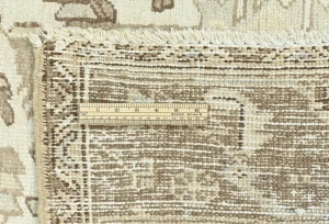 Muted Beige Floral 8X11 Distressed Vintage Oriental Rug