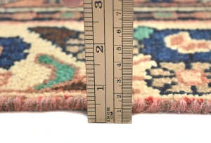Semi Antique Muted Floral 6X9 Distressed Vintage Oriental Rug