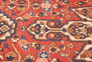 Vintage Scarlet Red Floral 10X12 Bakhtiari Persian Rug