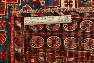 Semi Antique Red Tribal 6'8X9'6 Shiraz Persian Rug
