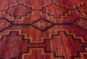 Vintage Purple Tribal 4'4X9'6 Shiraz Persian Runner Rug