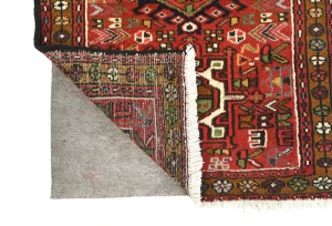 Vintage Red Geometric 2'4X9'8 Karajeh Persian Runner Rug