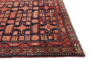 Vintage Plum Allover Tribal 3x10 Hamedan Persian Rug