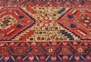 Semi Antique Red Tribal 3'2X10'6 Meshkin Persian Runner Rug
