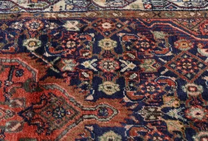 Vintage Purple-navy Floral Tribal 3X5'6 Hamedan Persian Rug