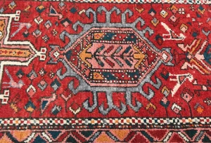 Vintage Red Tribal 2X10 Karajeh Persian Runner Rug