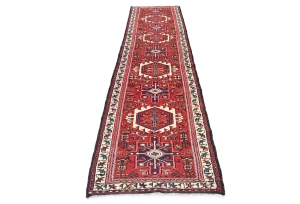 Vintage Red Tribal 2'4X10 Karajeh Persian Runner Rug