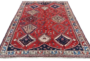 Vintage Red Tribal 5'1X8'7 Yalameh Persian Rug