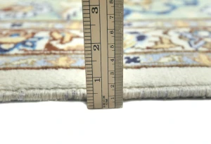 Semi Antique Cream Floral Traditional 12x16 Kashan Persian Oriental Rug