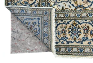 Vintage Cream Traditional Floral 7X10 Kashan Persian Rug