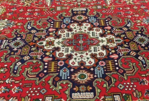 Vintage Red Floral Traditional 7X10 Tabriz Persian Rug