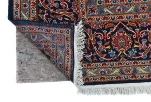 Vintage Red Floral Traditional 9x13 Kashan Persian Rug