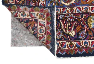 Vintage Purple-navy Pictorial Traditional 10X13 Kashmar Persian Rug