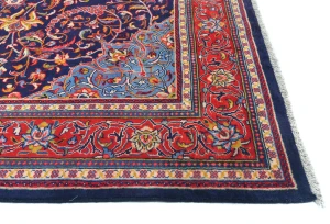 Vintage  Purple-navy Floral Traditional 7X10 Mahal Persian Rug
