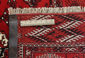 Vintage Red Tribal 7X11 Turkoman Persian Oriental Rug