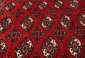Vintage Red Tribal 7X11 Turkoman Persian Oriental Rug