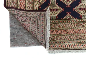 Vintage Purple-navy Tribal 7X10 Turkoman Persian Oriental Rug