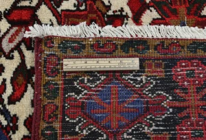 Vintage Red Floral Traditional 10x13 Heriz Persian Rug