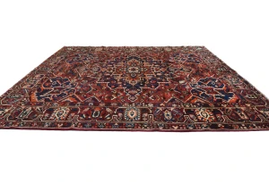 Semi Antique Rusty Red Floral 10X13 Bakhtiari Persian Rug