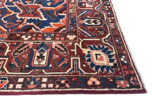 Semi Antique Rusty Red Floral 10X13 Bakhtiari Persian Rug