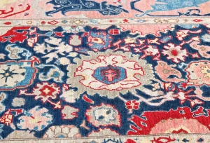 Dark Navy Floral Modern 5X7 Kazak Pakistan Rug