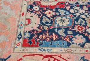 Dark Navy Floral Modern 5X7 Kazak Pakistan Rug