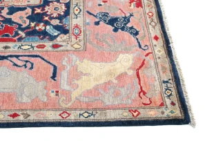 Dark Navy Floral Modern 5X7 Kazak Pakistan Rug