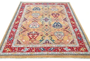 Rusty Beige Pictorial Modern 4'11X6'4 Kazak Pakistan Rug
