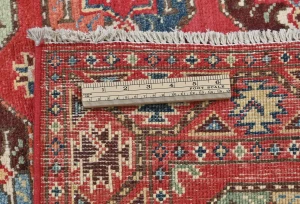 Red Geometric Modern 3X5 Kazak Pakistan Rug