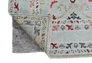 Gray Floral Modern 3X5 Kazak Oushak Pakistan Rug