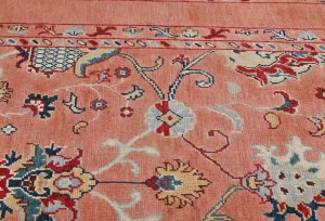 Coral Floral Modern 4X6 Kazak Oushak Oriental Rug