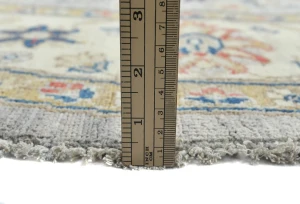 Gray Floral Transitional 6'4 X 6'6 Oushak Oriental Round Rug