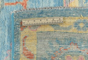 Muted  light blue Floral Transitional 8X10 Oushak Oriental Rug