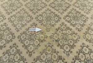 Beige Allover Tribal 9X12 Vintage Oriental Rug