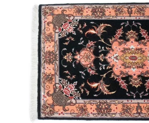 Black Traditional 2X3 Set of Tabriz Persian Rugs