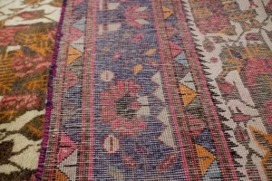 Muted Cream Semi Antique Floral 6'6X9'4 Sirjan Persian Rug
