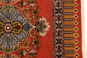 Vintage Reddish Orange Classic 2X3 Kashan Persian Rug