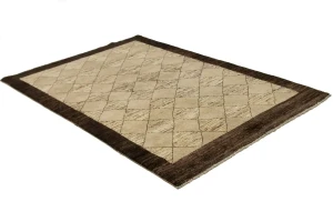 Beige Tribal 4X6 Gabbeh Chobi Peshawar Persian Rug