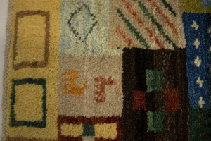 Multicolored Checker Tribal 3X4 Gabbeh Persian Rug
