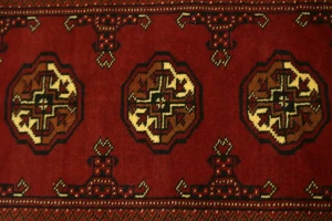 Red Tribal 3X10 Turkoman Persian Runner Rug