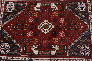 Red Tribal 4X5 Shiraz Persian Rug