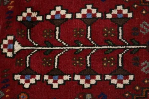 Red Tribal 4X5 Shiraz Persian Rug