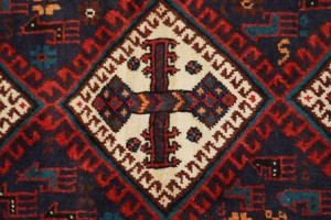 Vintage Red Tribal 3X6 Sirjan Shahrbabak Persian Rug