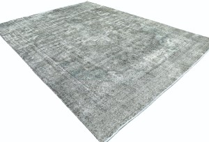 Antique Muted Taupe Floral 7X10 Distressed Vintage Oriental Rug