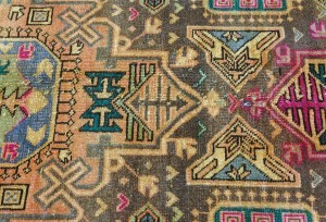 Antique Muted Brown Tribal 5X10 Distressed Vintage Oriental Runner Rug