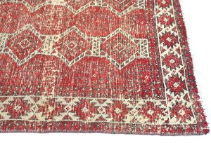 Antique Muted Red Tribal 4X6 Distressed Vintage Oriental Rug