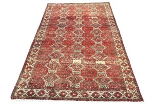 Antique Muted Red Tribal 4X6 Distressed Vintage Oriental Rug