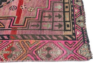 Antique Muted Tribal 4X9 Distressed Vintage Oriental Runner Rug