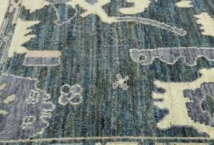 Gray Floral Oushak Peshawar 8'6X10 Pakistan Oriental Rug
