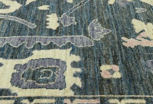 Gray Floral Oushak Peshawar 8'6X10 Pakistan Oriental Rug